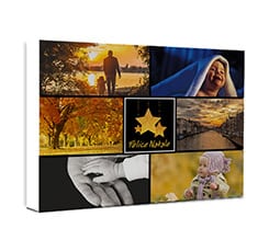 Foto collage su tela Black collage