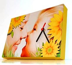 Girasoli Orologio su Tela