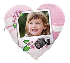 Cuscino Artigianale cuore Macchina Fotografica