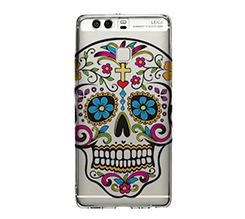 Cover trasparente Huawei P9 Teschio