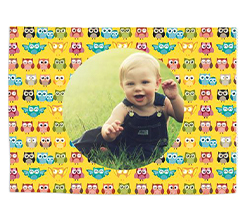 Tovaglietta in tessuto Gufetti colorati