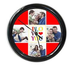 Orologio da muro rotondo Collage colorato