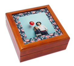 Portagioie in legno Rose texture