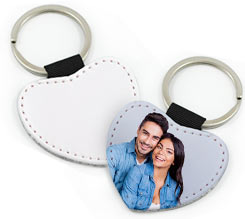 Portachiavi in pelle a cuore