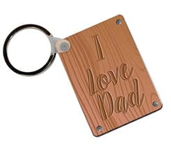 Portachiavi in Legno Rettangolare I love dad