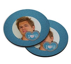 Sottobicchiere masonite tondo Love jeans