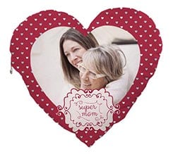 Cuscino Artigianale cuore Super mom