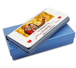 Portafoglio donna in pelle colorato Heart of family