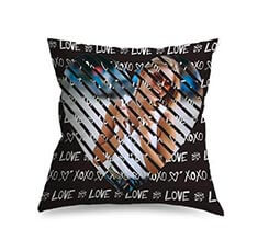 Cuscino in Tessuto Scamosciato Xo xo