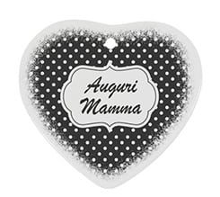 Decorazioni natalizie ceramica cuore Chic texture