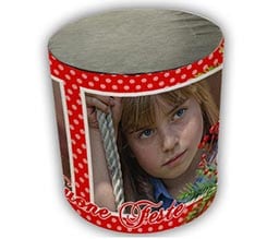 Pouf cilindro Bacche natalizie