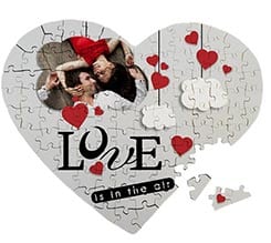 Puzzle cuore in legno A3 Lovely cloud