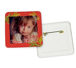 Spilla Quadrata Bacche natalizie