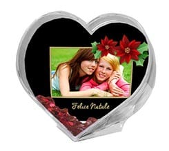 Palla di Neve a Cuore Rosa di Natale