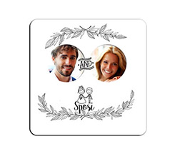 Calamita Quadrata 9,5x9,5 cm Just sposi