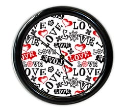 Orologio da muro rotondo Love in caos
