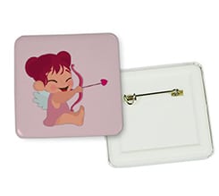 Spilla personalizzata quadrata Sweet angel