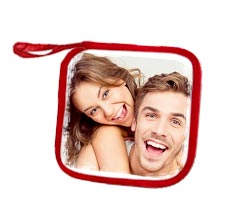 Presina con foto bordo rosso