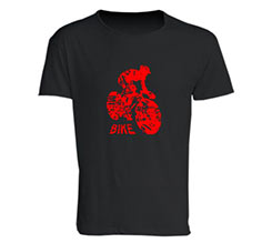 T-shirt cotone fiammato uomo Bike