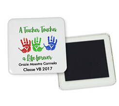 Impronte bimbi -Magnete da frigo quadrato