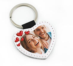 Portachiavi a Cuore in Pelle Love