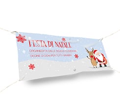 Striscione 150x60 Babbo con renna