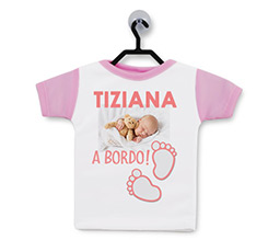 Mini T-Shirt Impronte rosa