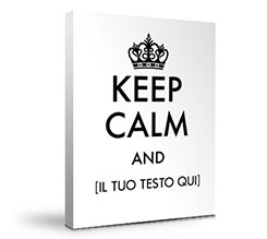 Stampa Keep Calm su Tela