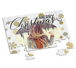 Puzzle A4 Pois dorati natalizi