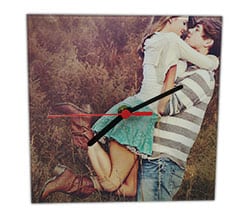 Orologio quadrato in vetro da parete