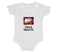 Body neonato cotone Cuore rosso nero