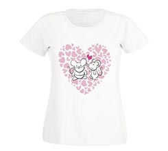 T-shirt donna in cotone Mouse in love