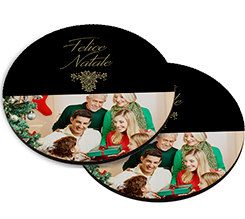 Sottobicchiere masonite tondo Dark collage