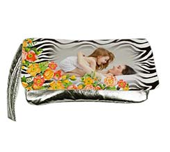 Trousse trucchi Zebrato con fiori