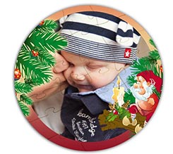 Puzzle Legno Tondo Gnomo