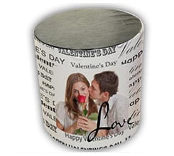 Pouf cilindro Black words