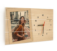 Orologio su listelli in Legno Frame