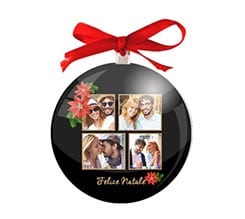 Palla di Natale tonda Dark collage