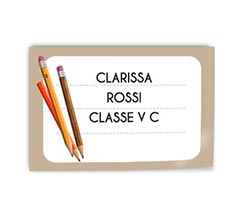 Adesivo rettangolare Matite