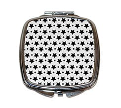 Specchietto quadrato da borsetta Stars