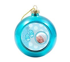 Palla di Natale vetro colorato Welcome guy