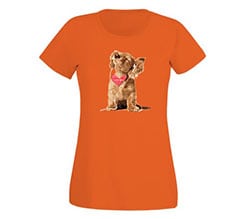 T-shirt donna in cotone Dog in love