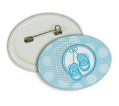 Crea spilletta ovale Blue baby