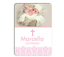 Calamita Rettangolare 8,8x6,3 Croce rosa