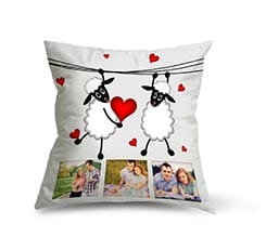 Cuscino in Tessuto Scamosciato Sweet sheep