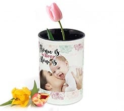 Portafiori in ceramica Home where mom