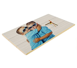 Orologio Rettangolare su Listelli in Legno