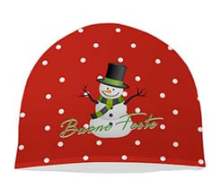 Cappello in pile corto Pupazzo di neve
