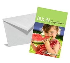 Bigliettino auguri Buon compleanno
