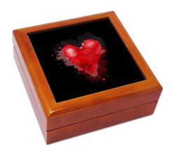 Portagioie in legno Black love